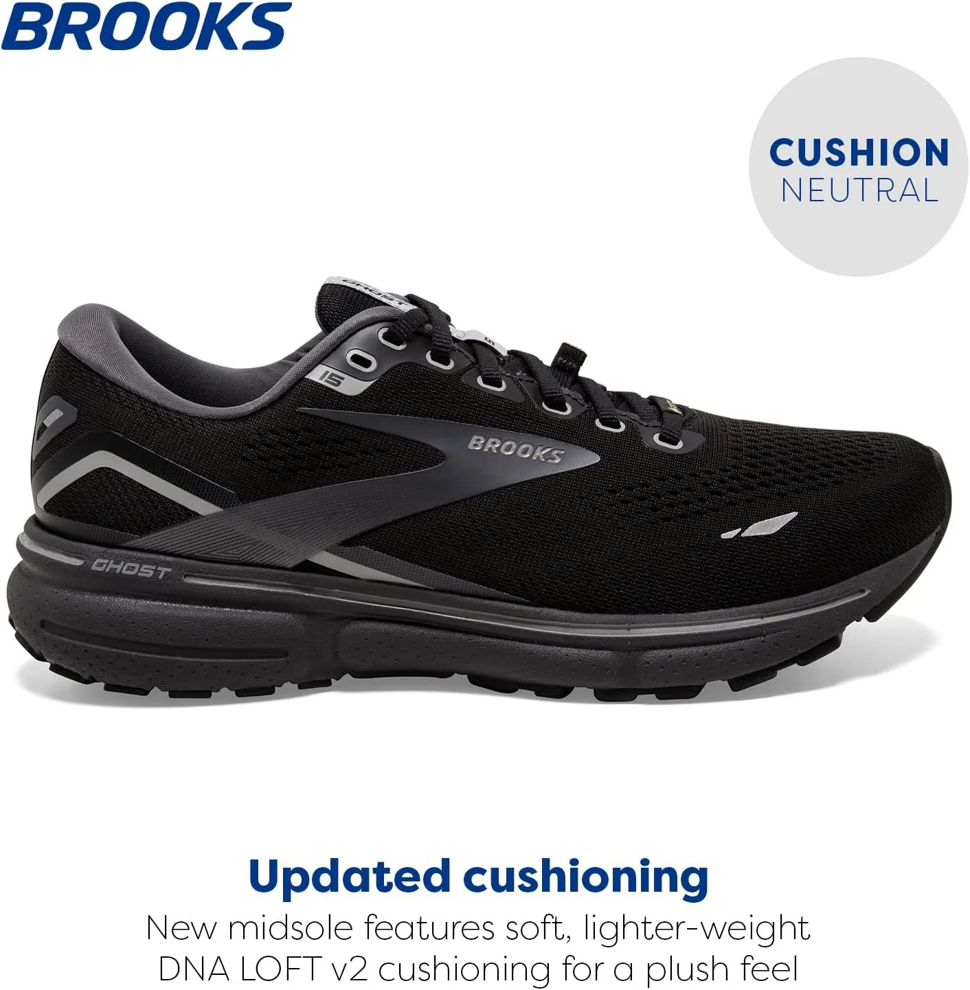 Brooks Men's Ghost 15 GTX Waterproof Neutral Running Shoe