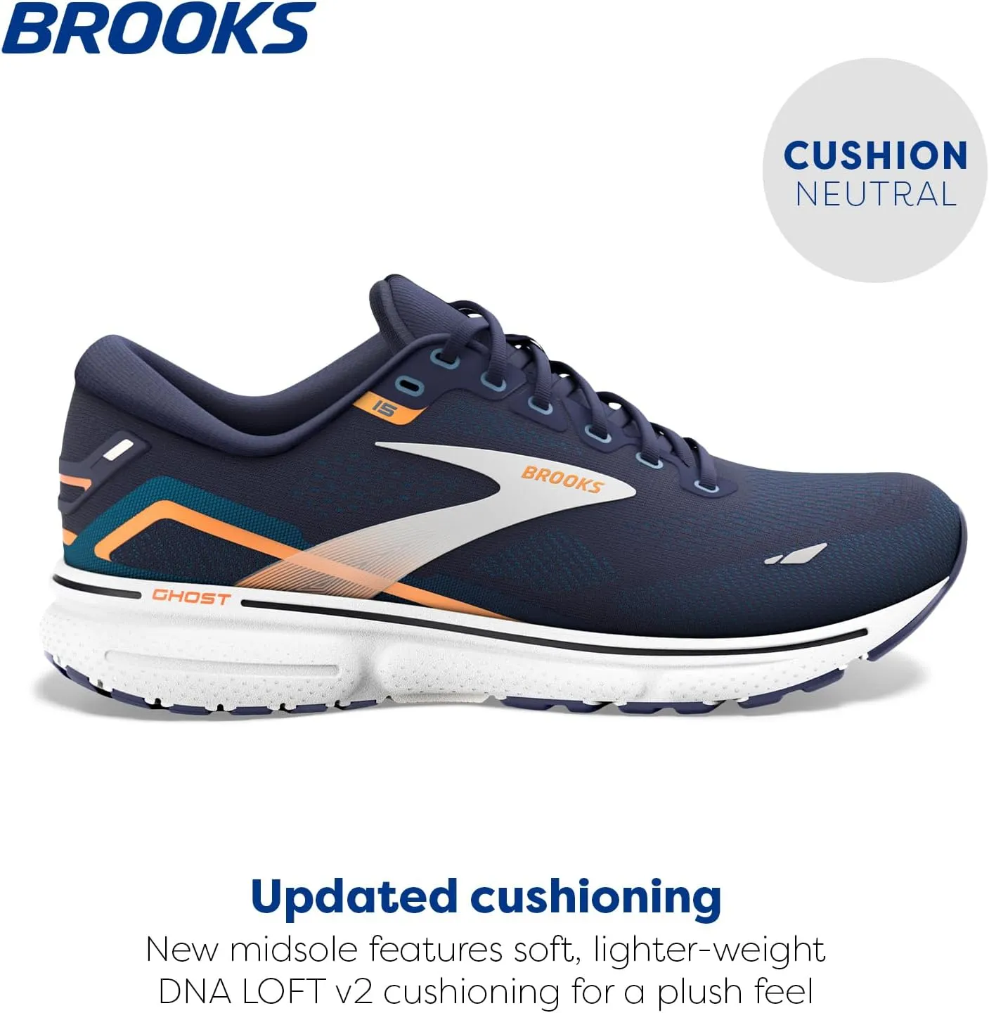 Brooks Men's Ghost 15 Neutral Running Shoe