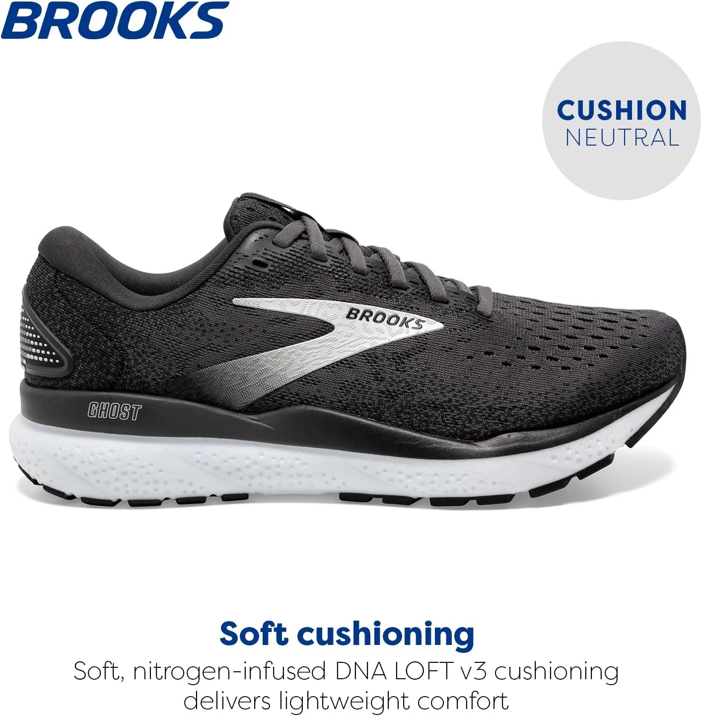 Brooks Mens Ghost 16 Neutral Running Shoe