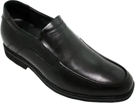 Calden Men's Invisible Height Increasing Elevator Dress Shoes - Black Premium Leather Slip-on Super Lightweight Formal Loafers - 2.8 Inches Taller - K312318 - Size 10 D(M) US