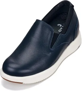 CALTO Men's Invisible Height Increasing Elevator Loafers - Dark Slate Blue Lightweight Slip-on Casual Loafers - 2.8 Inches Taller - J1421 - Size 9.5 D(M) US