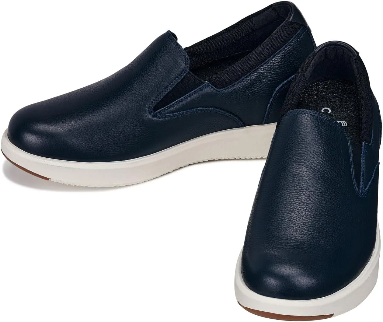 CALTO Men's Invisible Height Increasing Elevator Loafers - Dark Slate Blue Lightweight Slip-on Casual Loafers - 2.8 Inches Taller - J1421 - Size 9.5 D(M) US