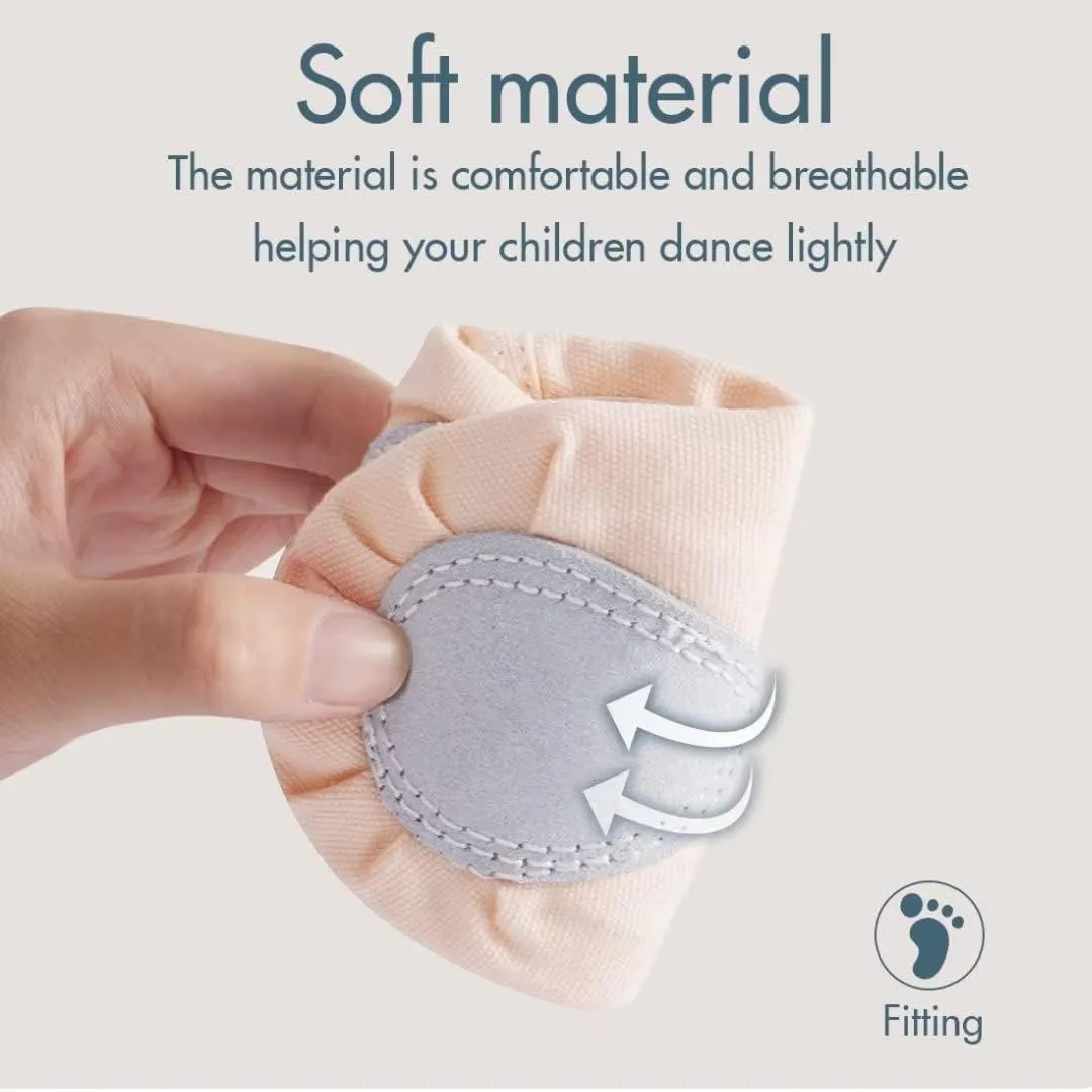 Canvas Ballet Shoes for Girls, Dance Practice Slippers Split Soft Leather Flat Shoes(Toddler/Little Kid/Big Kid)