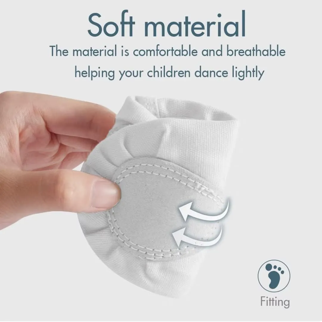 Canvas Ballet Shoes for Girls, Dance Practice Slippers Split Soft Leather Flat Shoes(Toddler/Little Kid/Big Kid)
