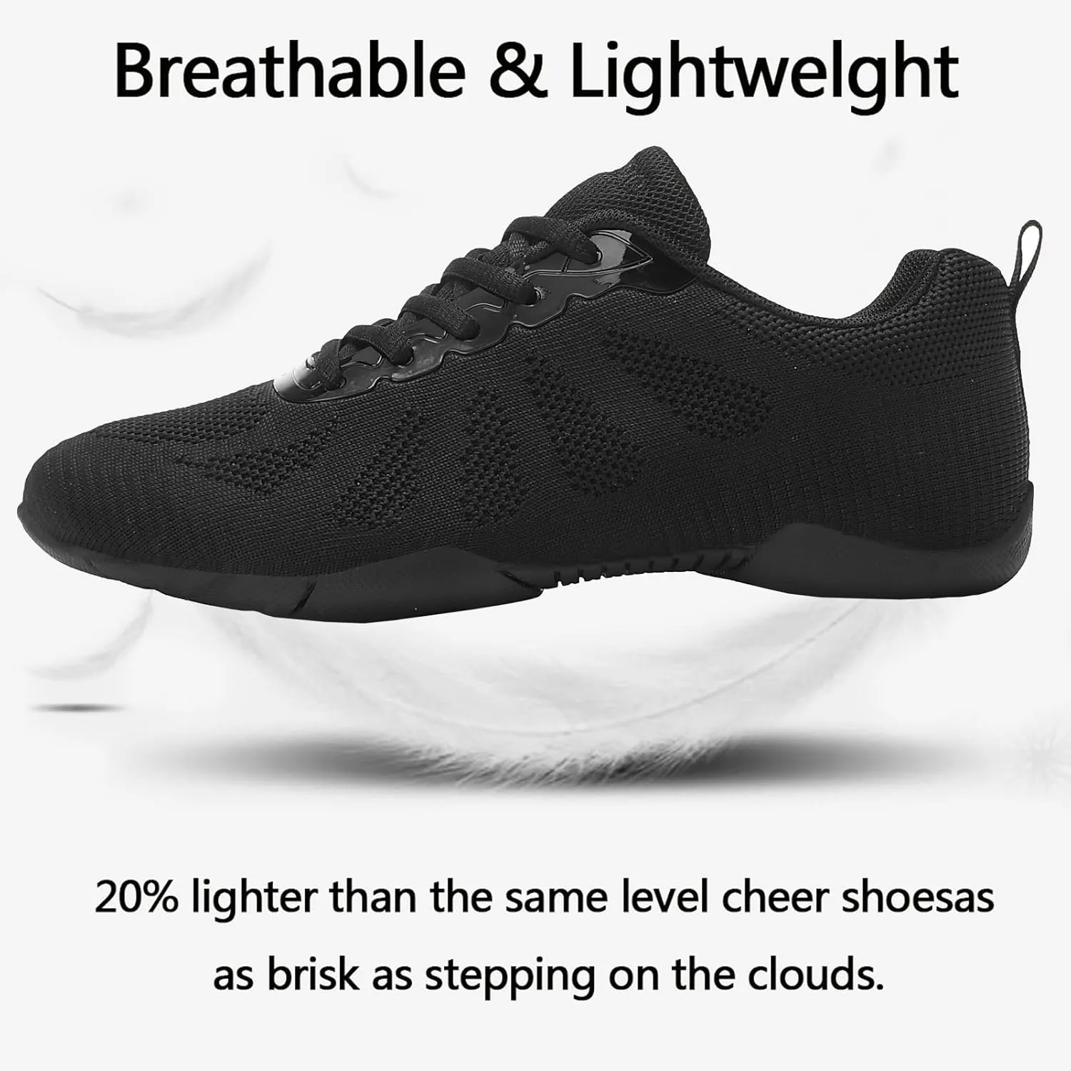 Cheer Shoes Girls Black Cheerleading Dance Shoes Team Training Competition Cheering Shoes Youth Girls White Cheerleading Shoes