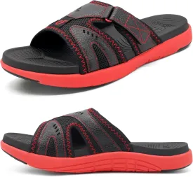 COFACE Mens Sport Recovery Sandals Plantar Fasciitis Soft Cushion Lightweight Orthotic Slides for Men