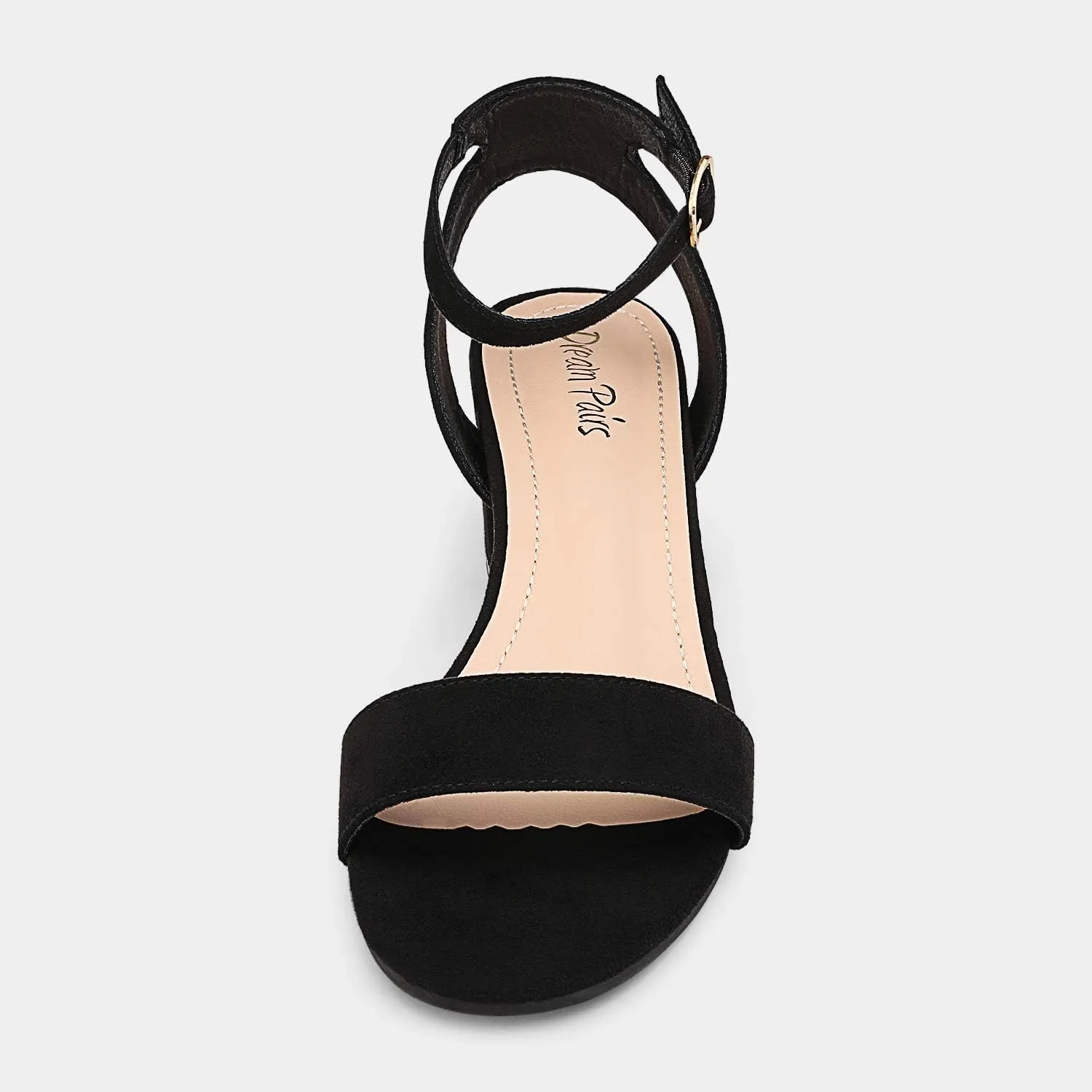 DREAM PAIRS Women's Open Toe Ankle Strap Low Block Chunky Heels Sandals Party Dress Pumps Shoes