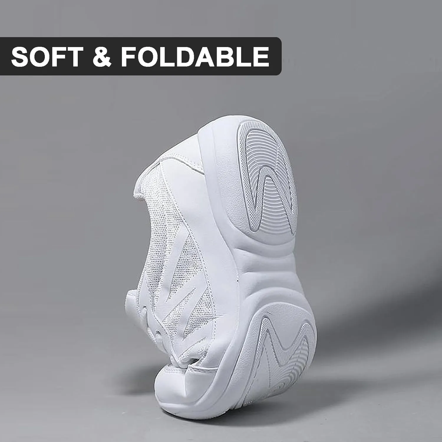 FLIOZY Womens Cheer Dance Shoes Girls White Breathable Lightweight Cheerleading Competition Shoes Athletic Sport Training