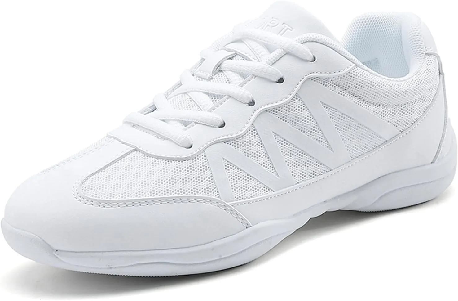 FLIOZY Womens Cheer Dance Shoes Girls White Breathable Lightweight Cheerleading Competition Shoes Athletic Sport Training