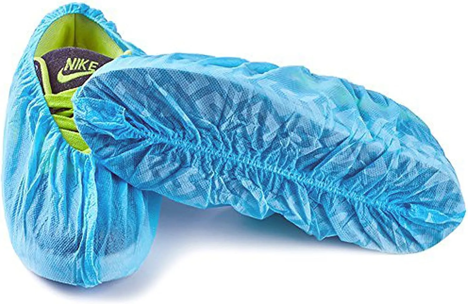 G & F Products Disposable Shoe Covers, Slip-Resistant Booties, Heavy-Duty, Waterproof, Elastic Band, Non-Slip Silicone Sole, Reusable, Protects Floors, Blue, 11 Us Men & 13 Us Women, X-L 200 Pieces