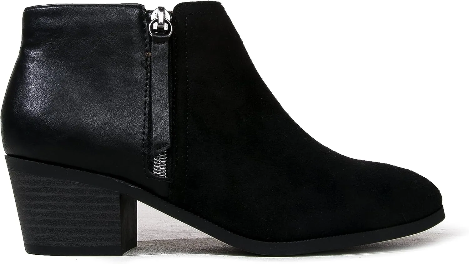 J. Adams Women's Lexy Ankle Boots, Short Low Heel, Side Zipper, Casual Booties for Fall and Winter