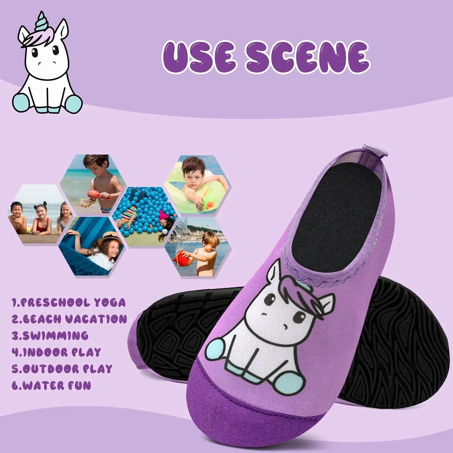 Kids Water Shoes Girls Boys Outdoor Quick Dry Barefoot Aqua Socks for Toddler Sport Beach Swim Surf