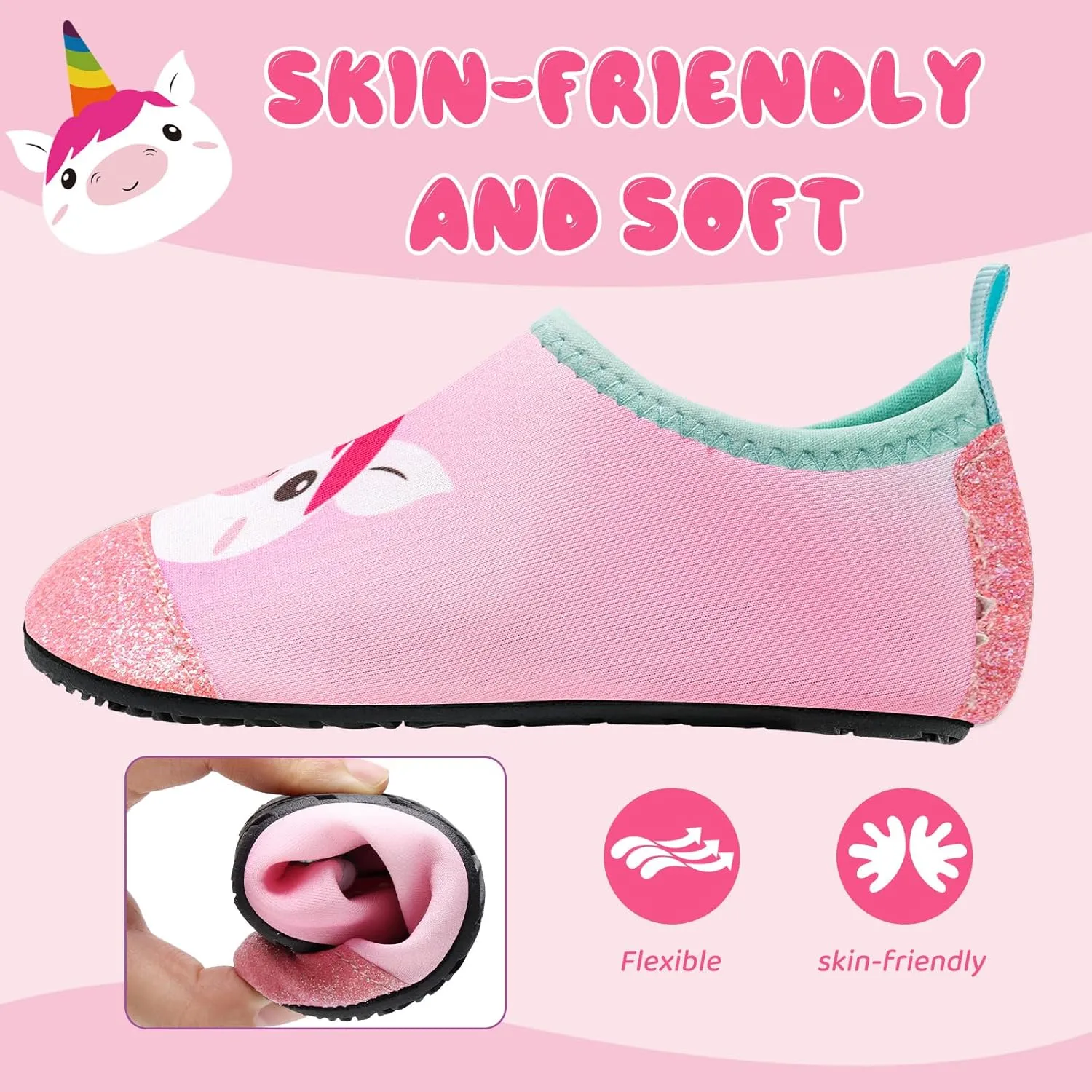 Kids Water Shoes Girls Boys Outdoor Quick Dry Barefoot Aqua Socks for Toddler Sport Beach Swim Surf