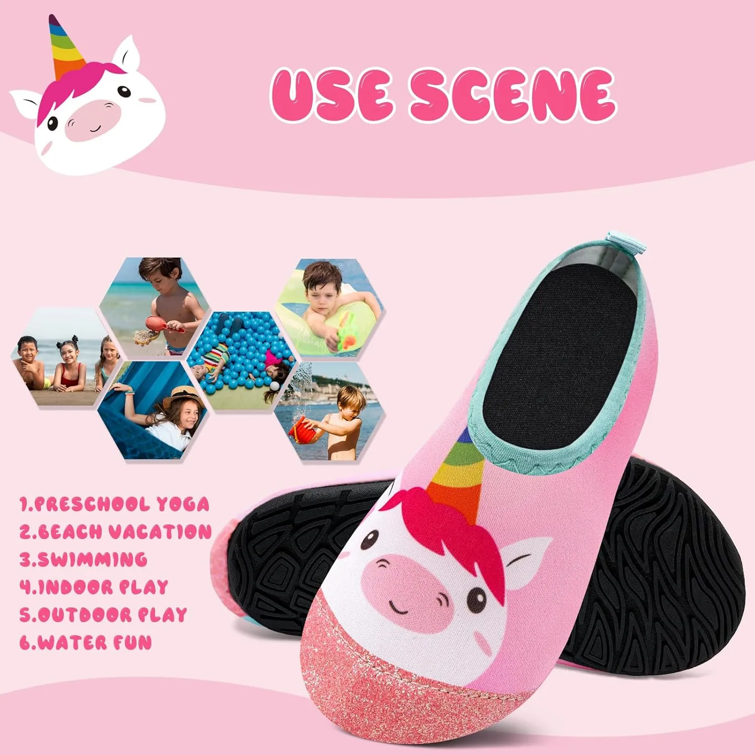Kids Water Shoes Girls Boys Outdoor Quick Dry Barefoot Aqua Socks for Toddler Sport Beach Swim Surf