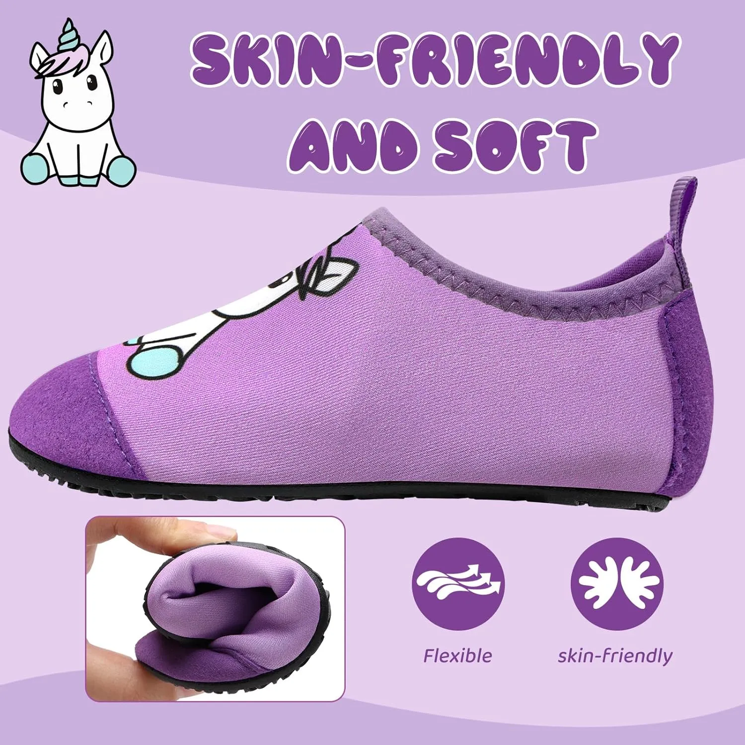 Kids Water Shoes Girls Boys Outdoor Quick Dry Barefoot Aqua Socks for Toddler Sport Beach Swim Surf