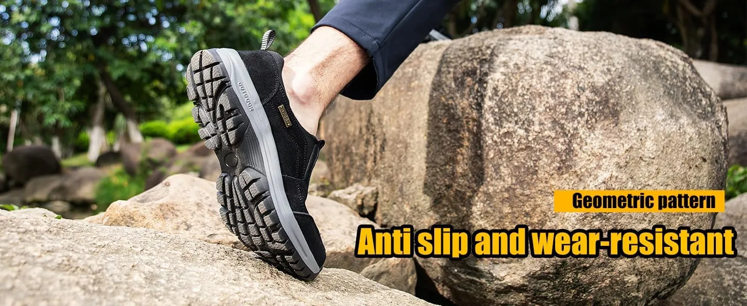 Men's Casual Fashion Waterproof Anti-Slip Lightweight Orthopedic Loafers,Low-top Safety Sneakers Comfortable Walking Boat ShoeExtended Width Foot Breathable Sneakers