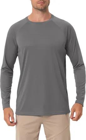 Men's Sun Protection Hoodie Rash Guard Shirts Long Sleeve UPF 50  Swim Fishing Shirt with Hood Lightweight UV SPF