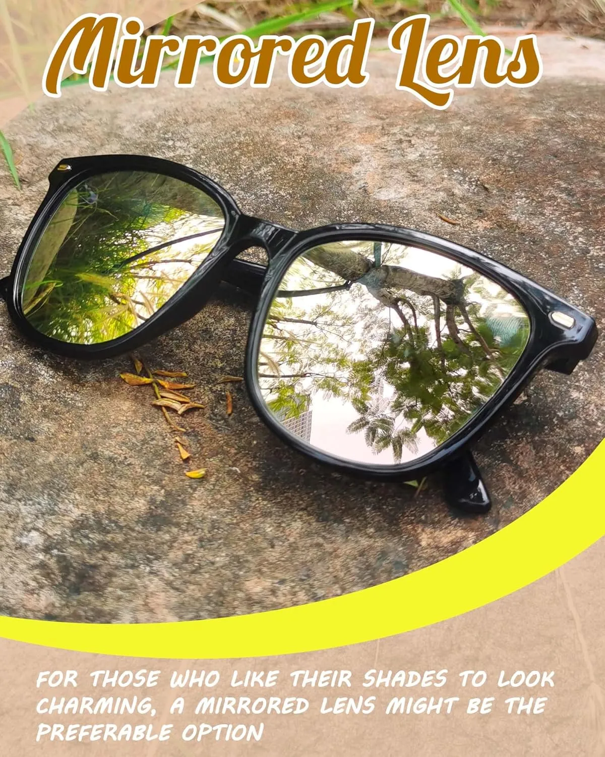 Myiaur Polarized Sunglasses for Women, Square Mirrored Trendy Shades with UV Protection Reduce Glare Sun Glasses