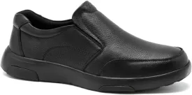 OrthoComfoot Men's Orthopedic Leather Dress Walking Shoes: Comfortable Plantar Fasciitis Oxfords with Arch Support, Business Diabetic Slip-On Loafers for Foot and Heel Pain Relief