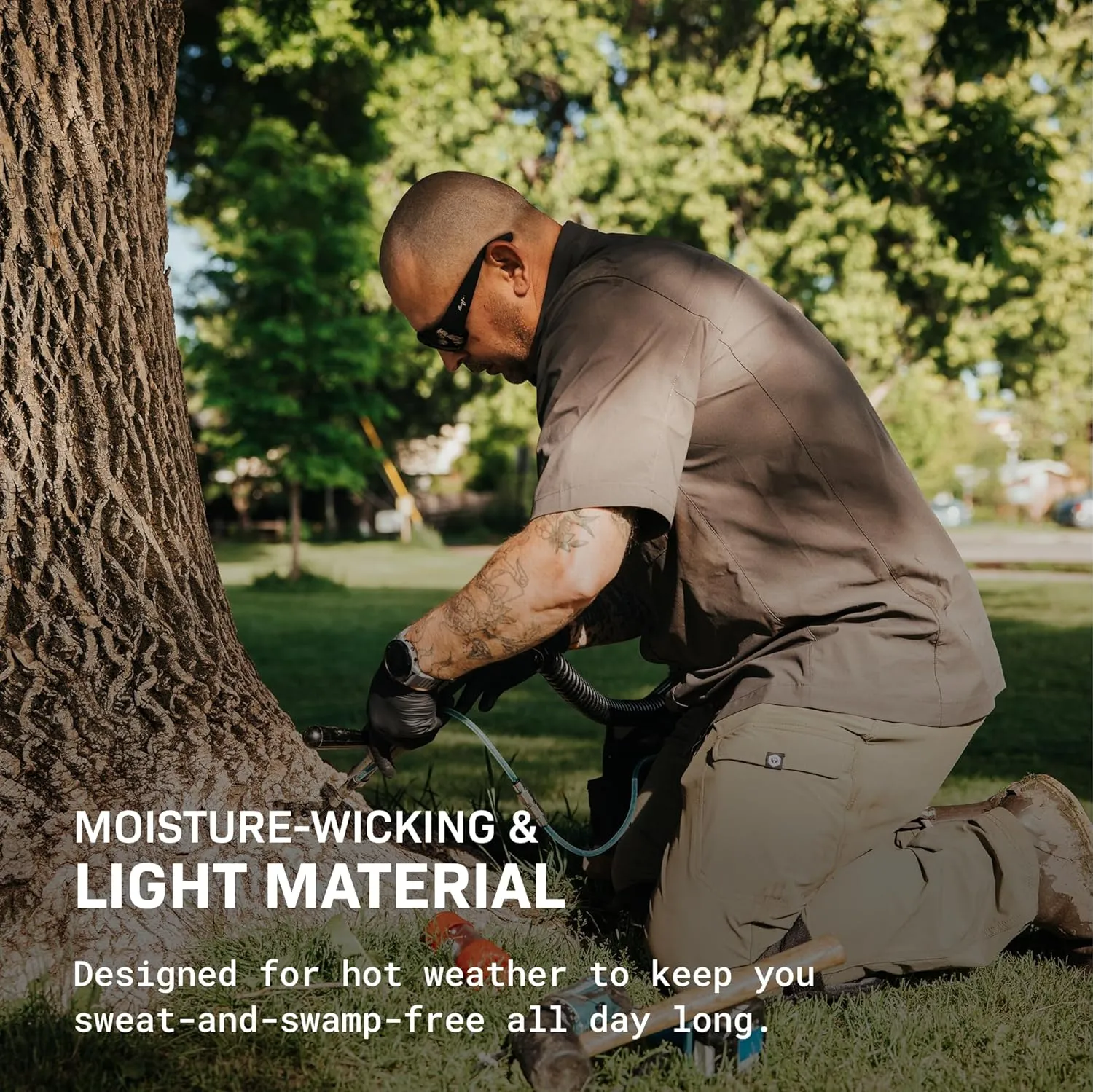 TRUEWERK Men??s Work Pants - T1 WerkPants Relaxed Fit, Lightweight, Moisture Wicking, Tactical Cargo Pants with 4-Way Stretch