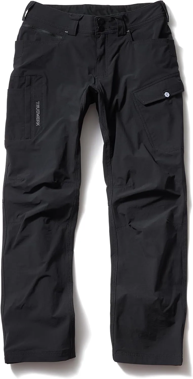 TRUEWERK Men??s Work Pants - T1 WerkPants Relaxed Fit, Lightweight, Moisture Wicking, Tactical Cargo Pants with 4-Way Stretch