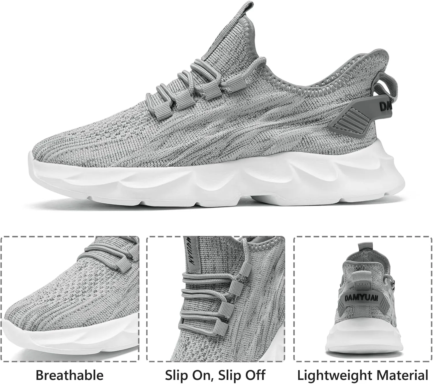 Tvtaop Women's Lightweight Walking Shoes - Breathable Non-Slip Design for Running, Gym & Tennis | Cushioned Fitness Sneakers