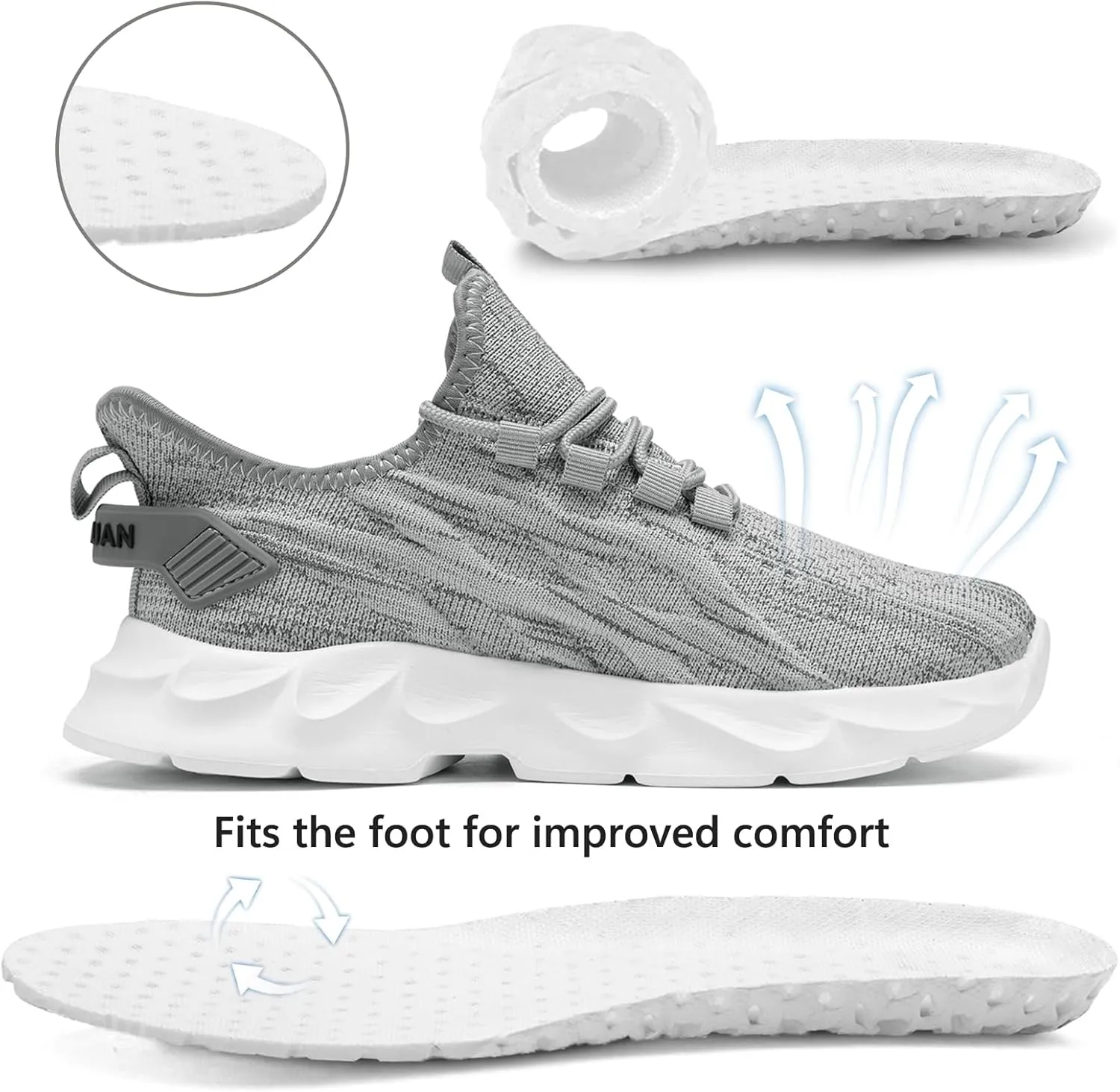 Tvtaop Women's Lightweight Walking Shoes - Breathable Non-Slip Design for Running, Gym & Tennis | Cushioned Fitness Sneakers