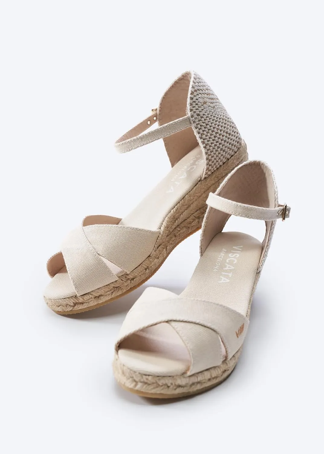 VISCATA Salina Canvas Espadrille Sandal Wedges, Comfort and Style for Every Occasion, Size 5-12