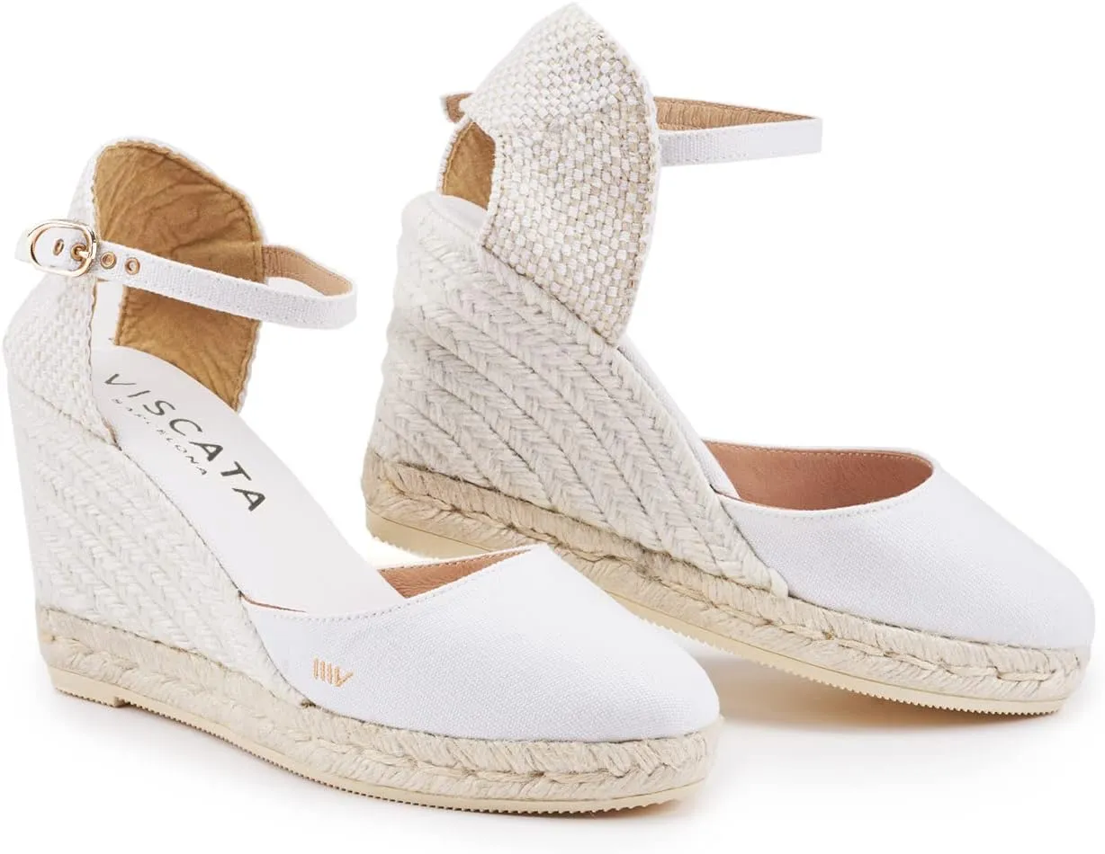VISCATA Satuna Women's Sandals Espadrille Canvas Buckle Wedges