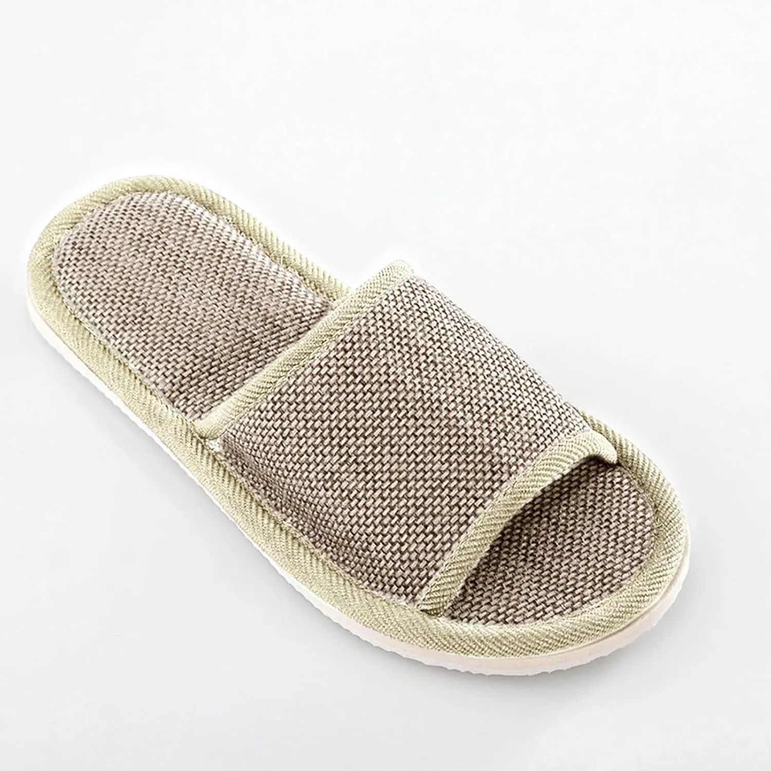 Women Men Home Slippers Washable Cotton Open-Toe Slippers Indoor Shoes Casual Flax Soft Non-Slip Sole Slides Shoes