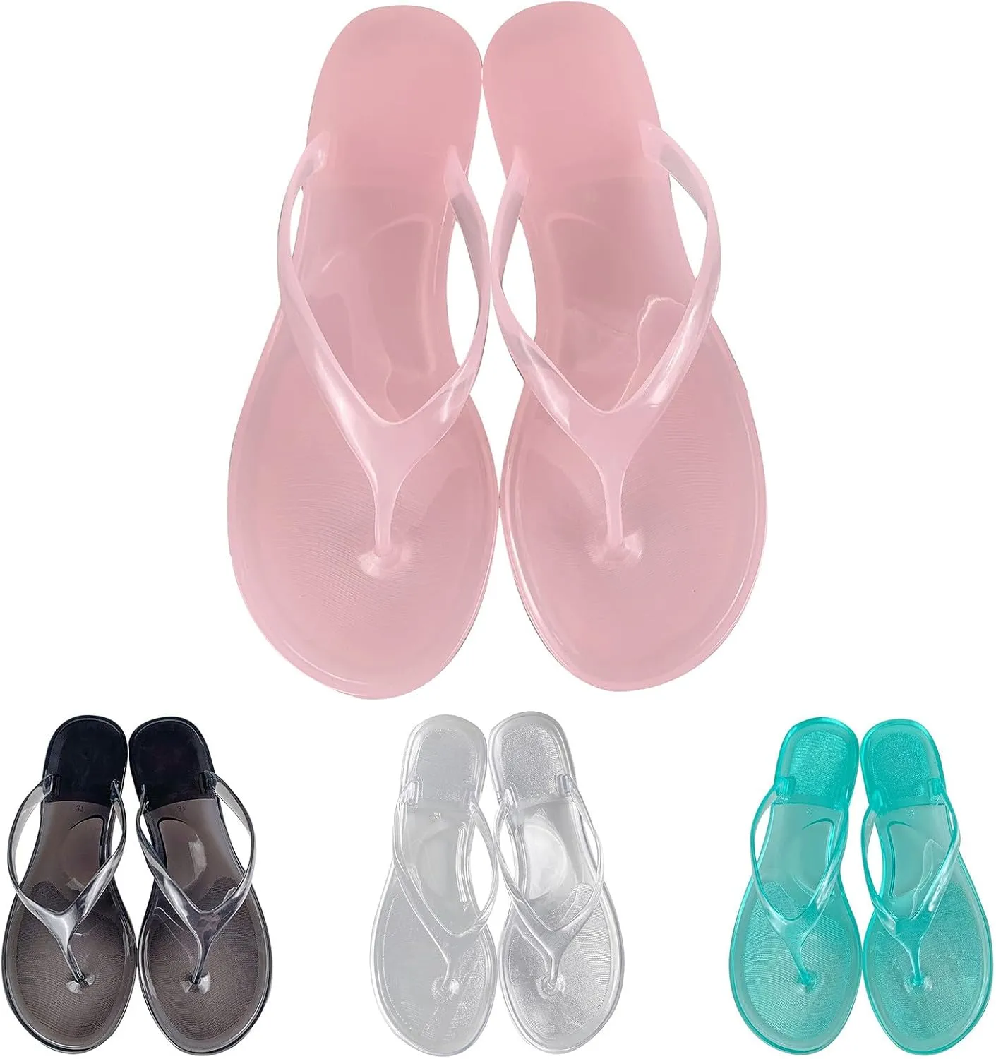 Women's Thong Flat Sandal Slim Flip Flops Summer Rubber Shower Shoes Comfortale Non Slip Beach Slides Footwear