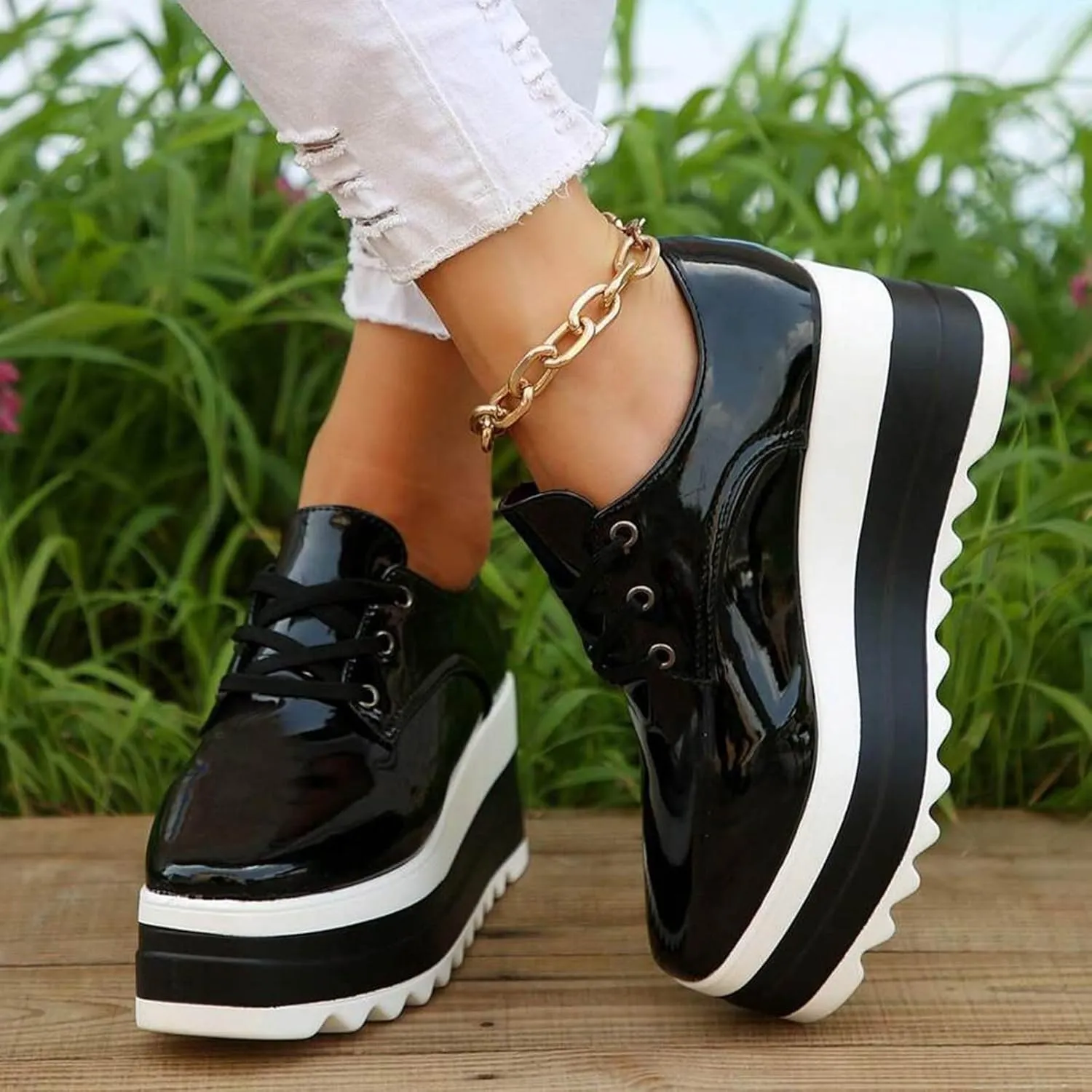 Yanzhenglip Wedge Sneakers for Women Hidden High Heeld Sneakers Dressy Lace Up High Top Sneakers Fashion Orthopedic Walking Shoes Breathable Lace Embroidery Running Shoes Casual Platform Sneakers