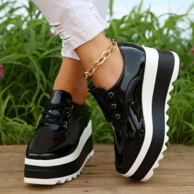 Yanzhenglip Wedge Sneakers for Women Hidden High Heeld Sneakers Dressy Lace Up High Top Sneakers Fashion Orthopedic Walking Shoes Breathable Lace Embroidery Running Shoes Casual Platform Sneakers