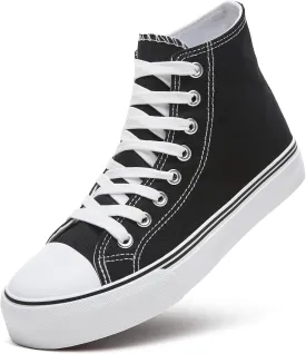 ZGR Womens High Top Canvas Sneakers,Lace-up Canvas Shoes,Casual Tennis Walking Shoes